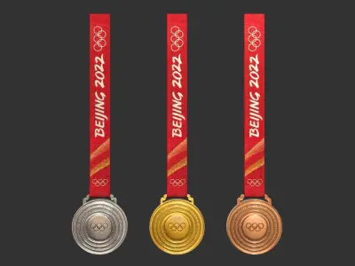 The 2022 Beijing Olympics medal Olympic medal 3D model