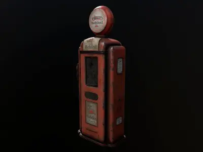 Old Gas Pump Low-poly 3D model