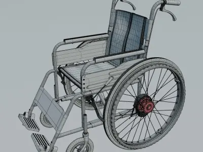 Wheelchair 3D model 4