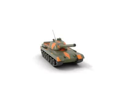 Camo Battle Tank model pack Low-poly 3D model purchase