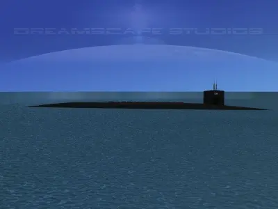 Ohio Class USS West Virginia SSBN-736 3D model