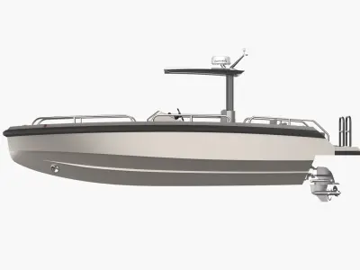 8 Meter Yacht Tender Runabout 3D model