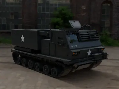 mrls rocket artillery 3D model