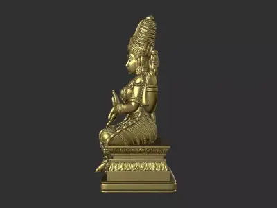 lakshmi mata murti high detailed stl file 3D print model