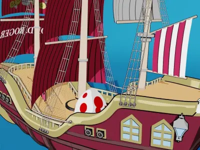 OnePiece Ship - Gol D Roger s Ship Oro Jackson Free 3D model