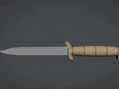 3D knife model Low-poly 3D model