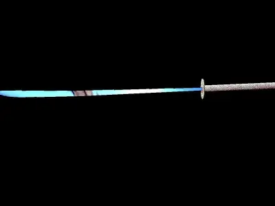 Sword Katana Low Poly Mesh Free low-poly 3D model