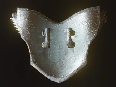 Owl Shield Low-Poly 3D Model  Low-poly 3D model