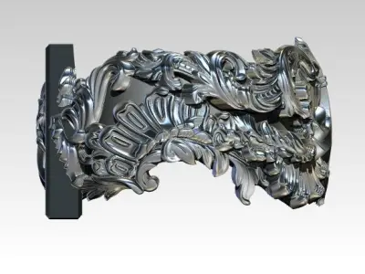 Letter  A Initial Top Crown Kindom Carving Ring Best Super AAA 3D print model