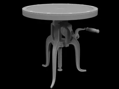 Industrial Adjustable Height Accent Table 3D model