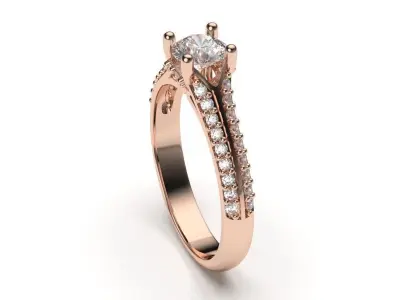 solitaire with ring sizes  8 part S29 3D print model