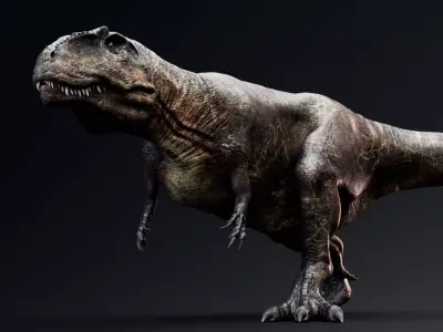 Dinosaur Giganotosaurus Real Dinosaur Series Low-poly 3D model