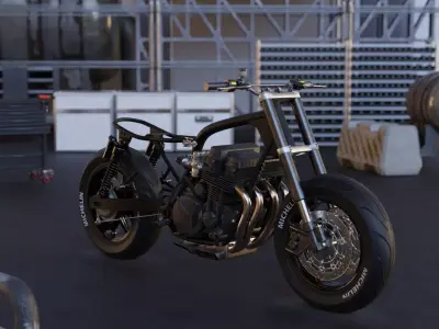 Motorbike Base for customizing 3D model