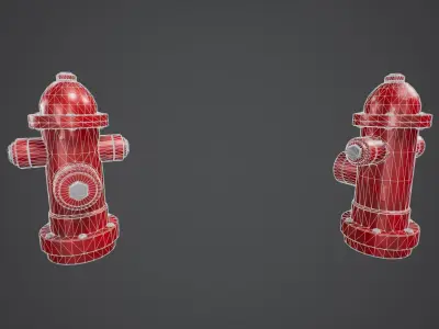 Stylized Hydrant Free low-poly 3D model