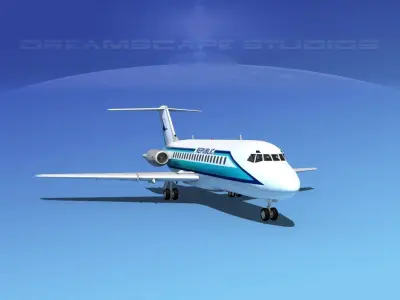 Douglas DC-9-15 Republic 3D model