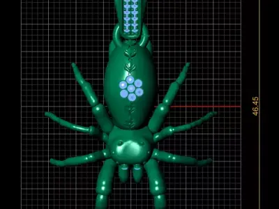 Golden Spider Pendant 3D print model