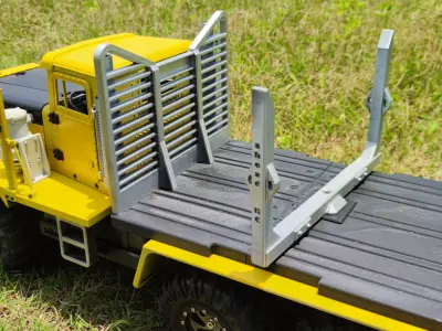 P12 TRX6 logging bed and trailer - 1-10 RC body attachment 3D print model