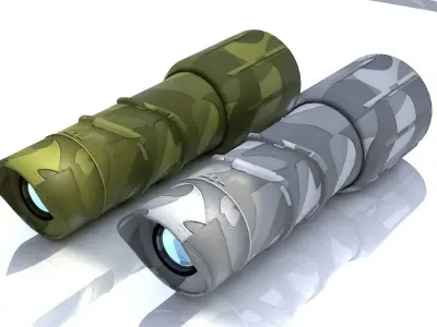 military monocular  Free 3D model
