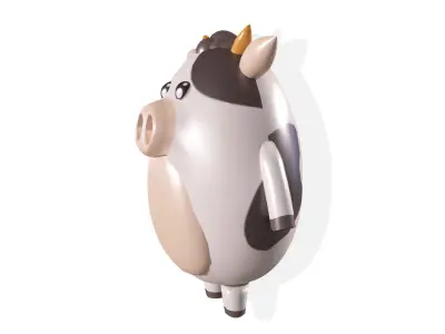 Character Cow Cartoon Free low-poly 3D model