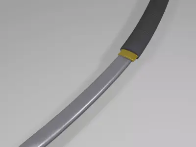 Japanese Style Knife Low-poly 3D model