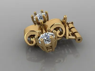 FASION UNIK EARING 3D model