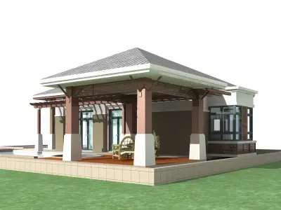 Villa house plans philippines 3D model