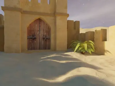 Desert Fortress Layout 3D model