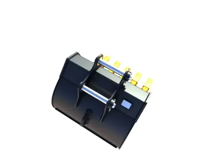 WB Excavator severe duty bucket Mini Excavator and Backhoe 3D model