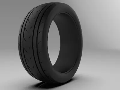 Basic Tyre and Rim   3D model