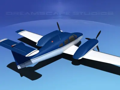 Piper PA-44-180T Turbo Seminole V14 3D model