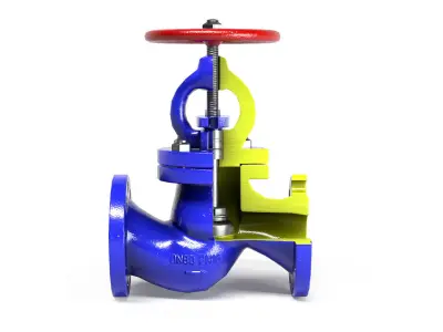 Valve section  Free low-poly 3D model