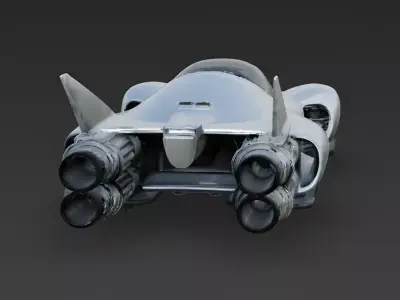 Realistic Galactic Speeder 3D Model Low-poly 3D model