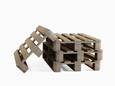 Wooden Pallet 01 3D model