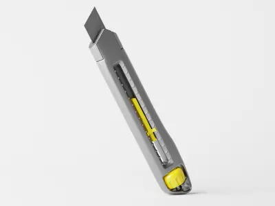 Cutter Knife or a Paper Cutter Low-poly 3D model