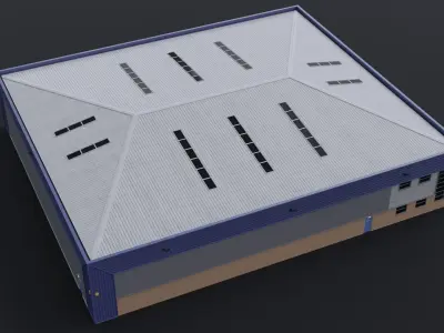 Warehouse 2 Low-poly 3D model
