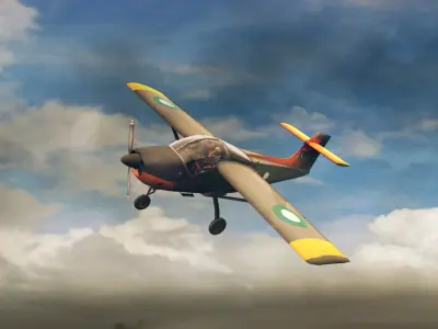 Trainer Aircraft  Low-poly 3D model