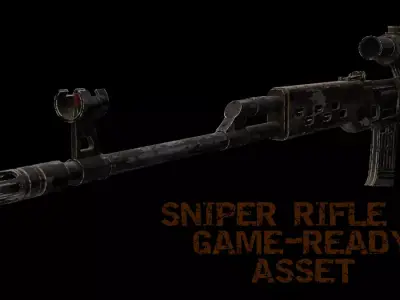 Sniper Rifle V3 Free 3D model