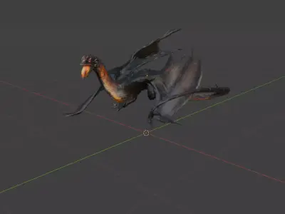 scary dragon Low-poly 3D model