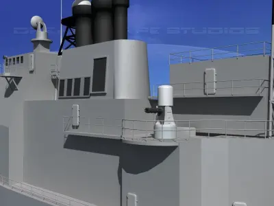 Ticonderoga Class Cruiser CG59 USS Princeton 3D model