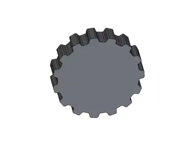 Timing Gear T Low-poly 3D model