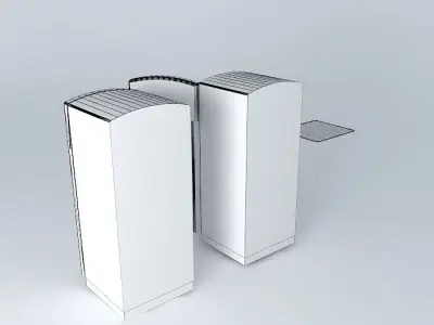 Vintage Fridge and Coke Machine Free 3D model