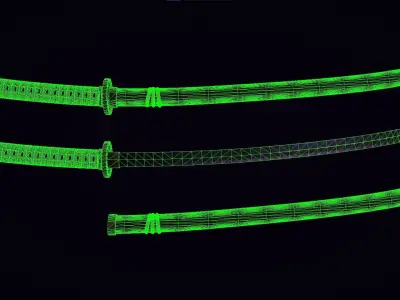 Void Katana Low-poly 3D model