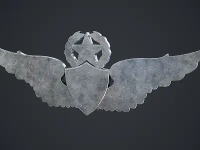 Army Aviator Badge Low-poly 3D model