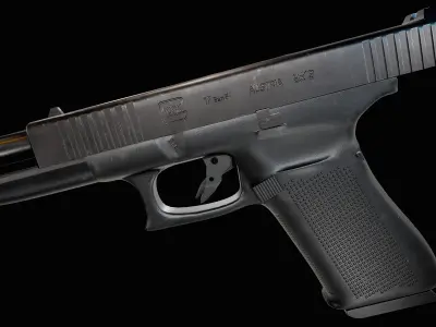 Glock 17 gen 5 model weapon equipment 4k and 2k High Quality 3D  Free low-poly 3D model