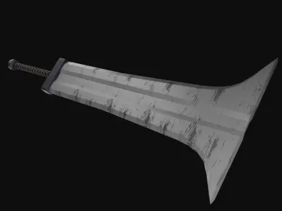Big Sword Warrior Low-poly 3D model