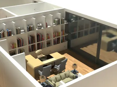 house interior and exterior 3D model