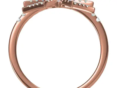 Antique Micro Prong Set Star Ring 3D print model