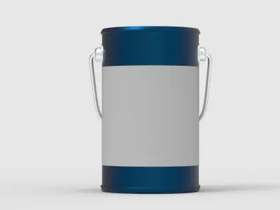 Metallic Paint Bucket 3D model