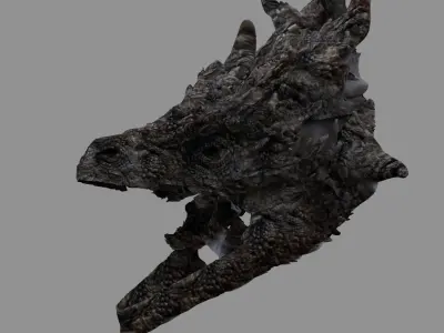 Dragon head lack rough 3D model