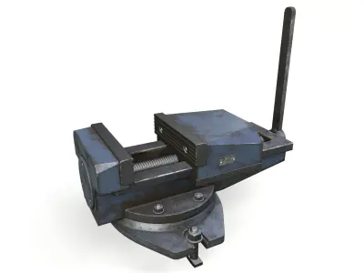 Milling Vise Low-poly 3D model